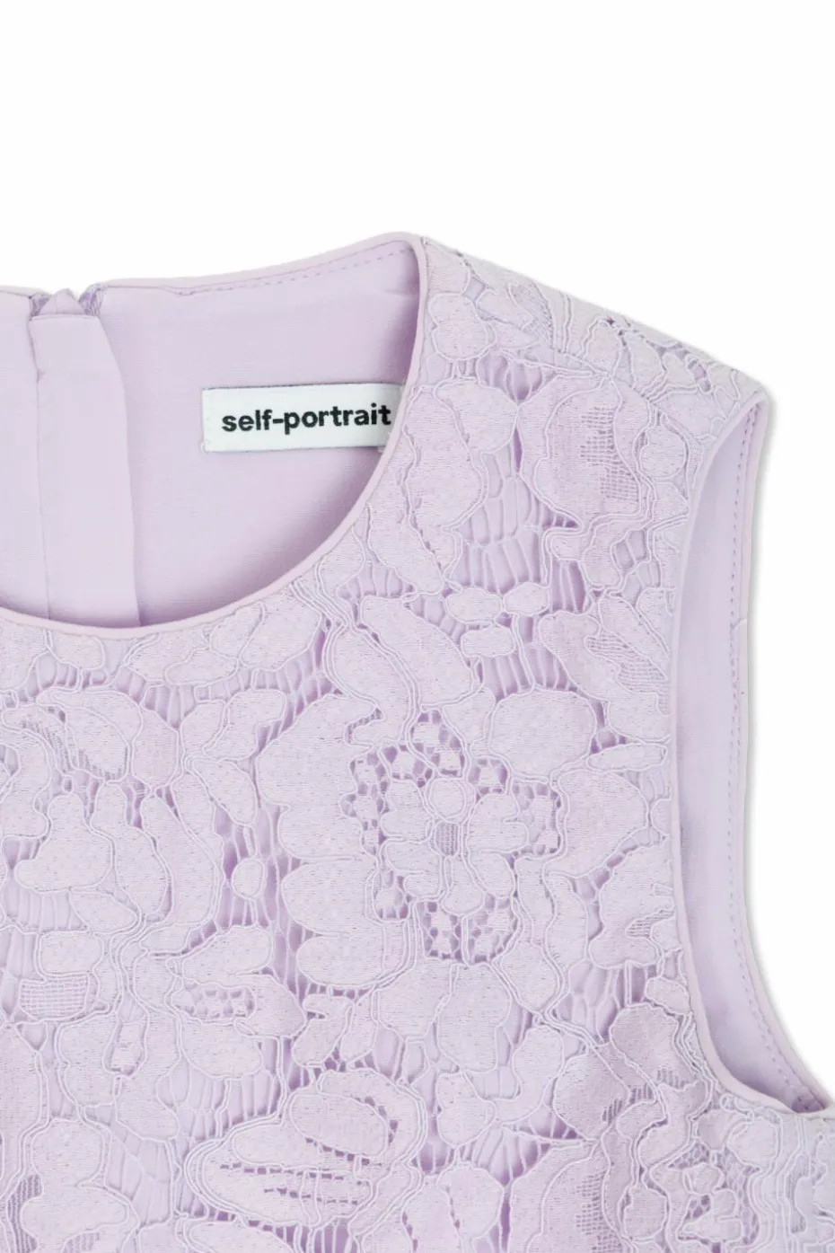 Self-Portrait Kids PURPLE Dress with openwork trim