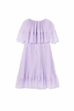 Self-Portrait Kids PURPLE Dress with lace trim