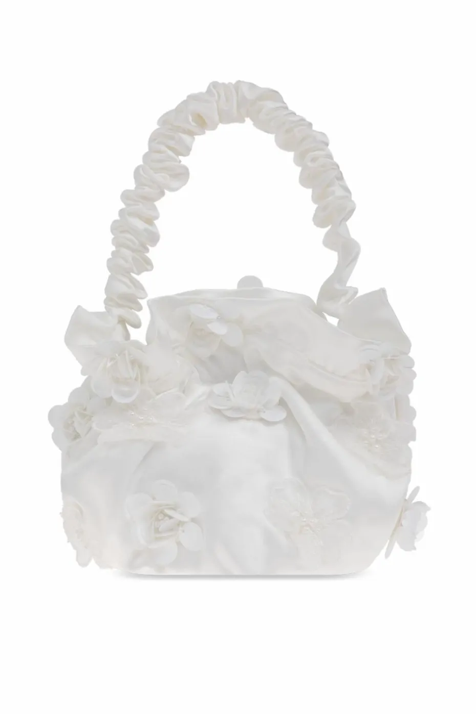 Self-Portrait Kids WHITE Bag with floral pattern