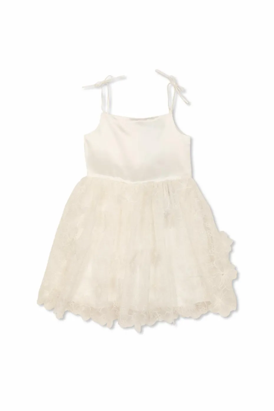 Self-Portrait Kids WHITE Dress with floral motif