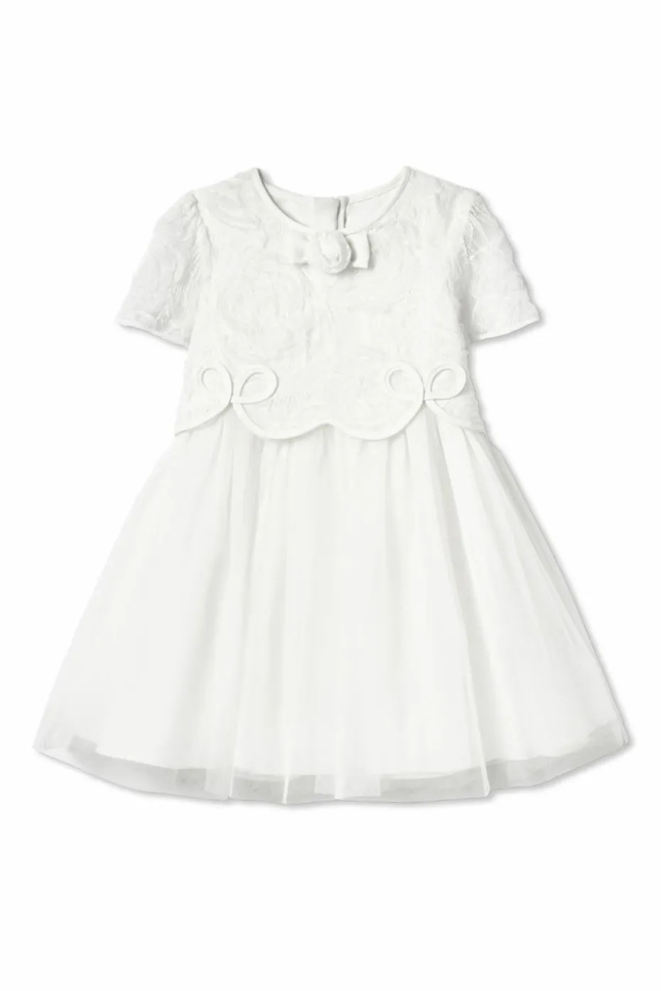 Self-Portrait Kids WHITE Dress with a bow
