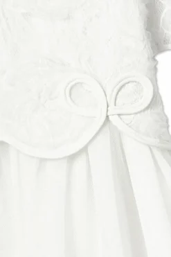 Self-Portrait Kids WHITE Dress with a bow
