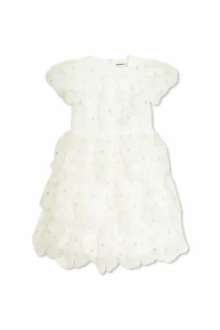 Self-Portrait Kids WHITE Dress with floral motif