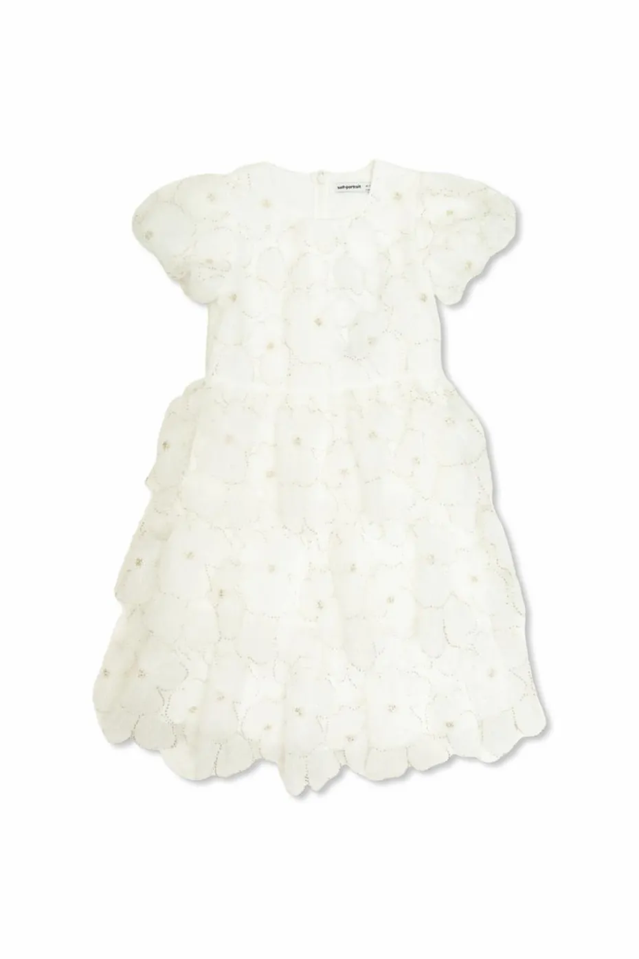 Self-Portrait Kids WHITE Dress with floral motif