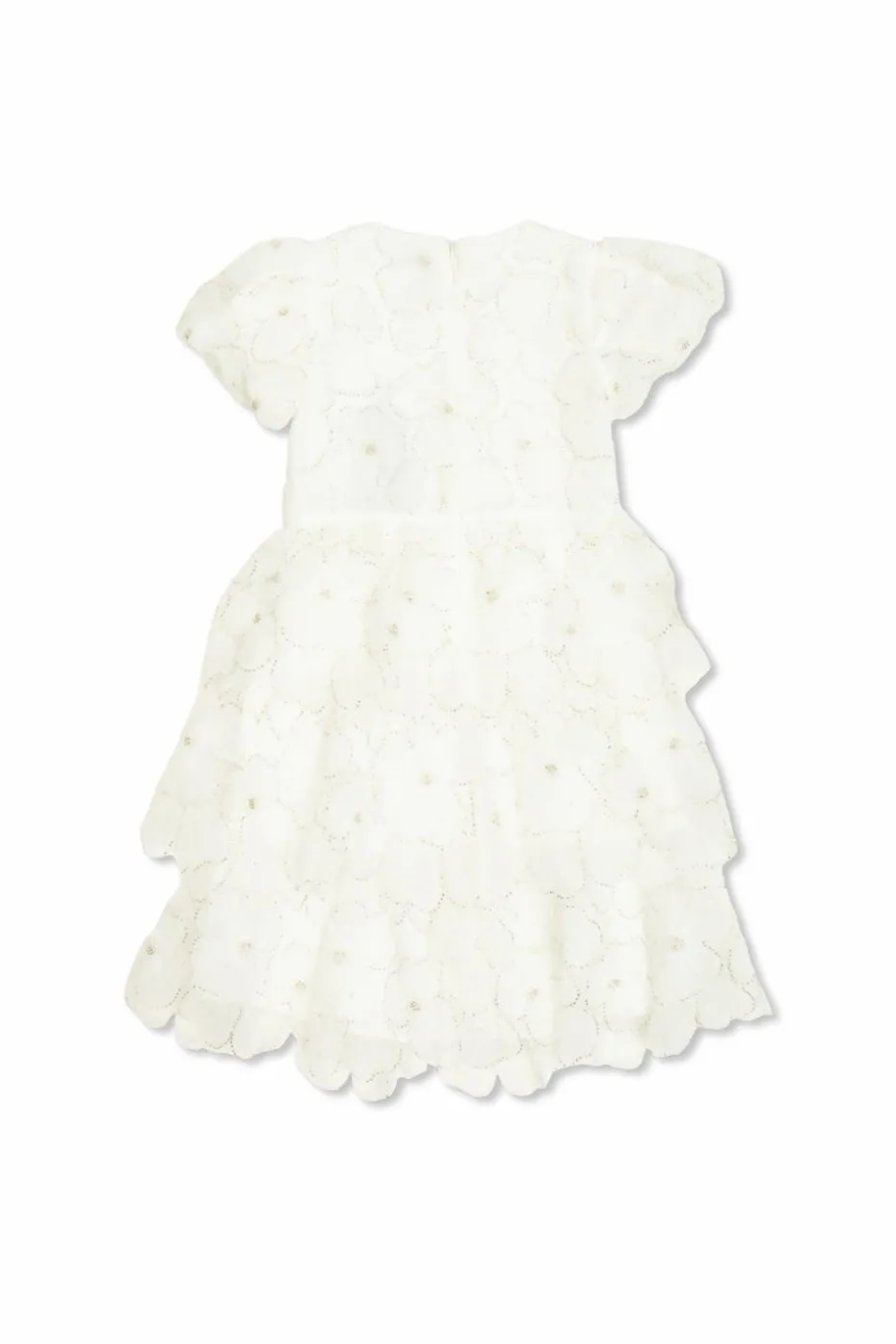 Self-Portrait Kids WHITE Dress with floral motif