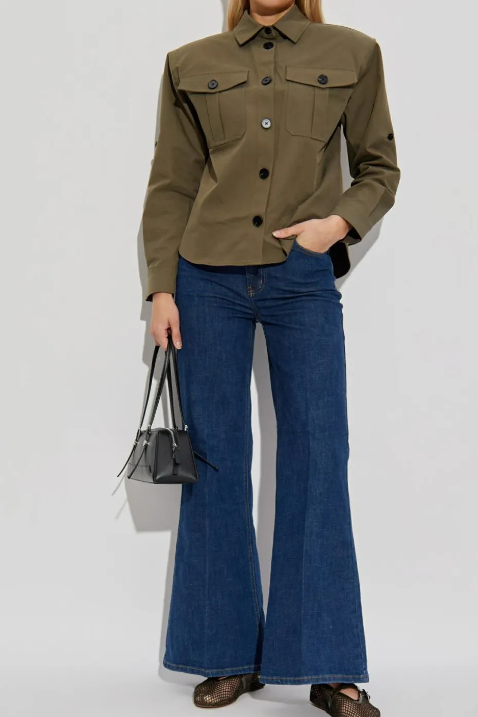 Self-Portrait NAVY BLUE Flared leg jeans