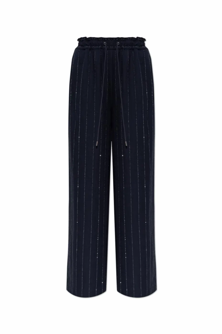 Self-Portrait NAVY BLUE Pants with shimmering sequins