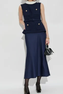 Self-Portrait NAVY BLUE Sleeveless dress
