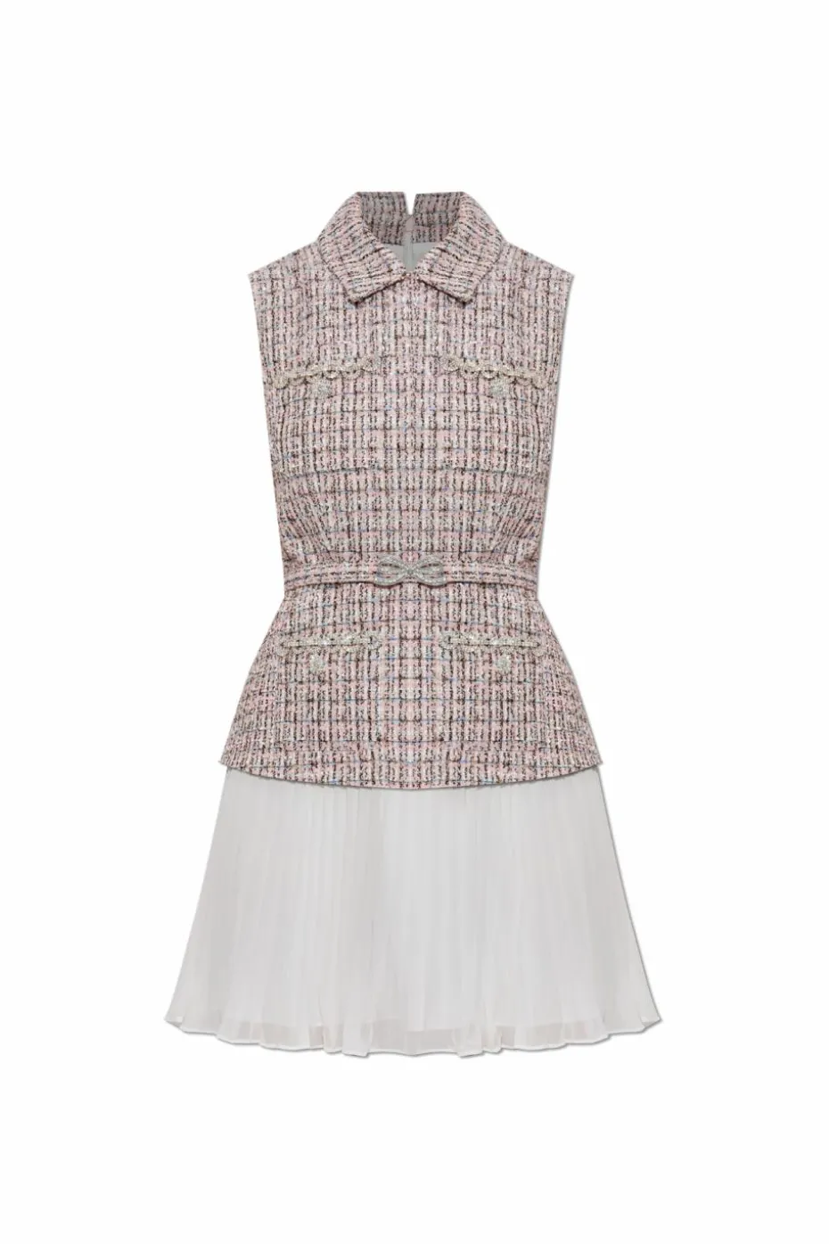Self-Portrait PINK Dress with pleated skirt