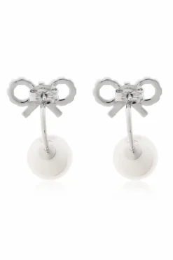 Self-Portrait SILVER Earrings with shimmering crystals