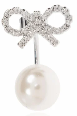 Self-Portrait SILVER Earrings with shimmering crystals