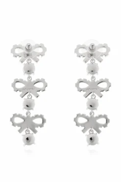 Self-Portrait SILVER Earrings with shimmering crystals