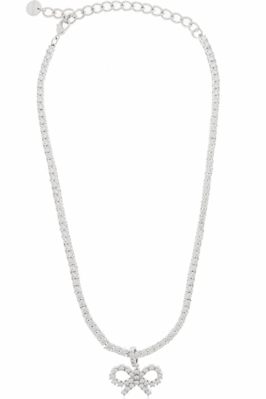 Self-Portrait SILVER Necklace with shimmering crystals