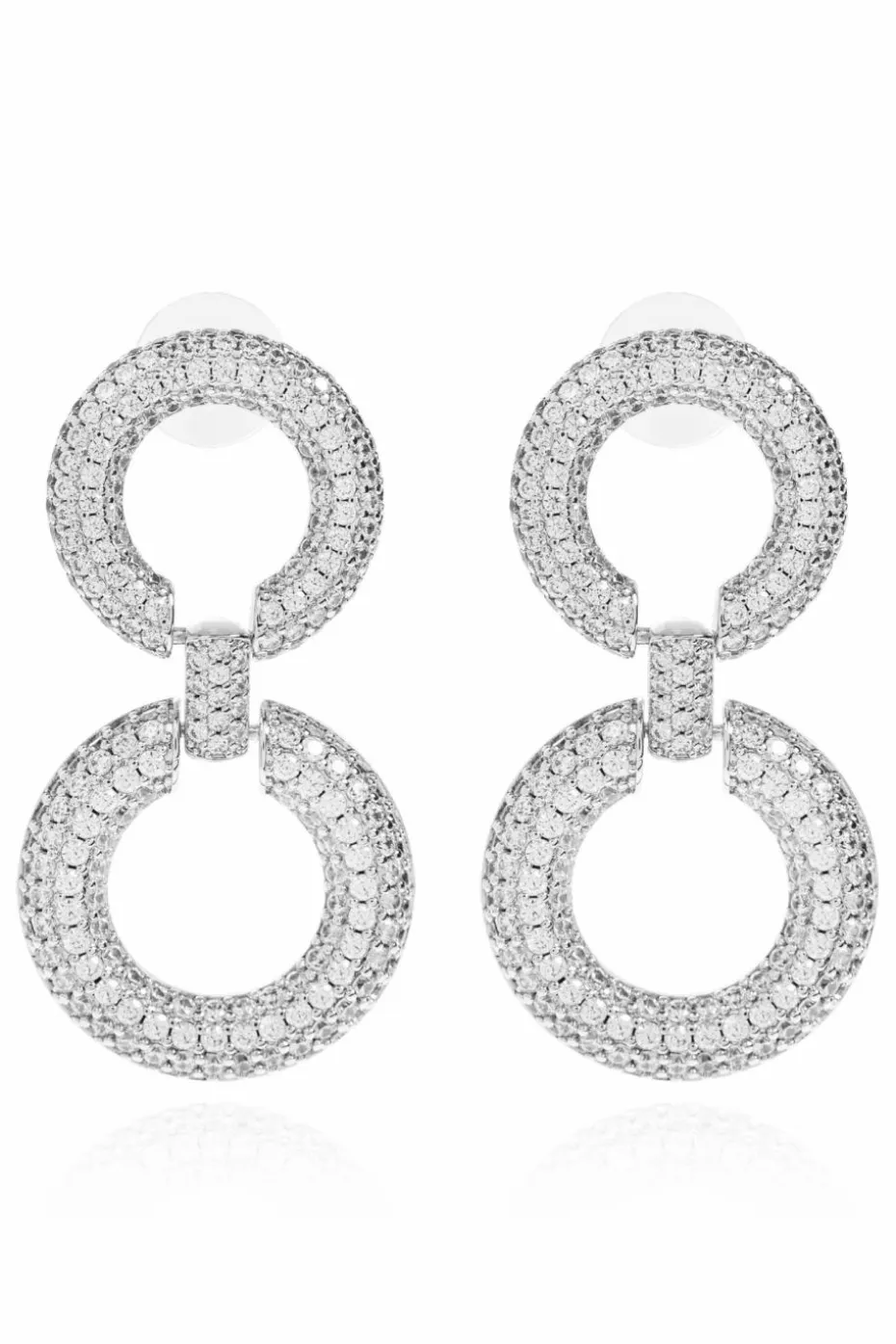 Self-Portrait SILVER Shimmering earrings