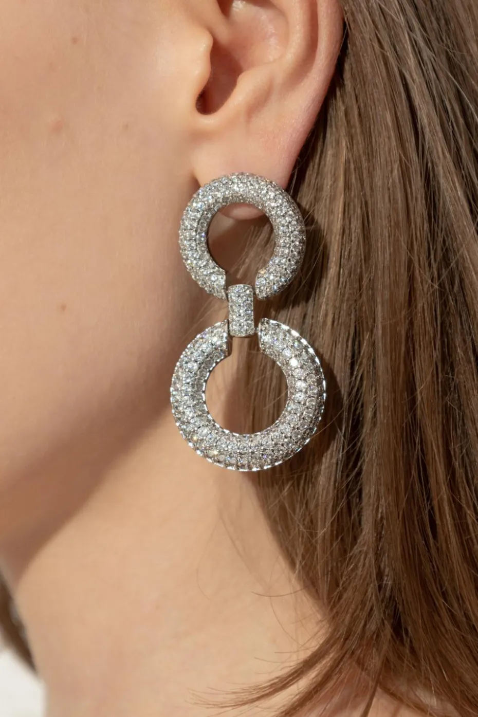 Self-Portrait SILVER Shimmering earrings