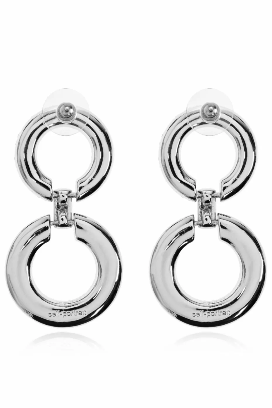 Self-Portrait SILVER Shimmering earrings