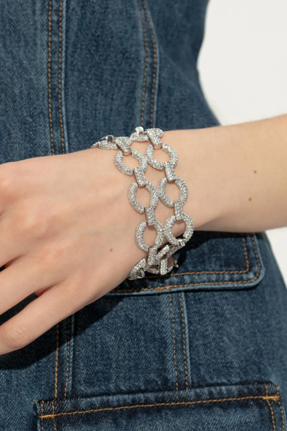Self-Portrait SILVER Shimmering bracelet