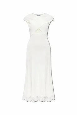 Self-Portrait WHITE Dress with lace inserts