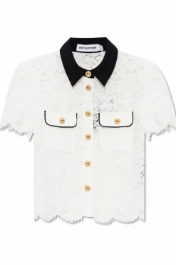 Self-Portrait WHITE Lace shirt