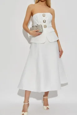 Self-Portrait WHITE Off-shoulder dress