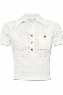 Self-Portrait WHITE Polo with pocket