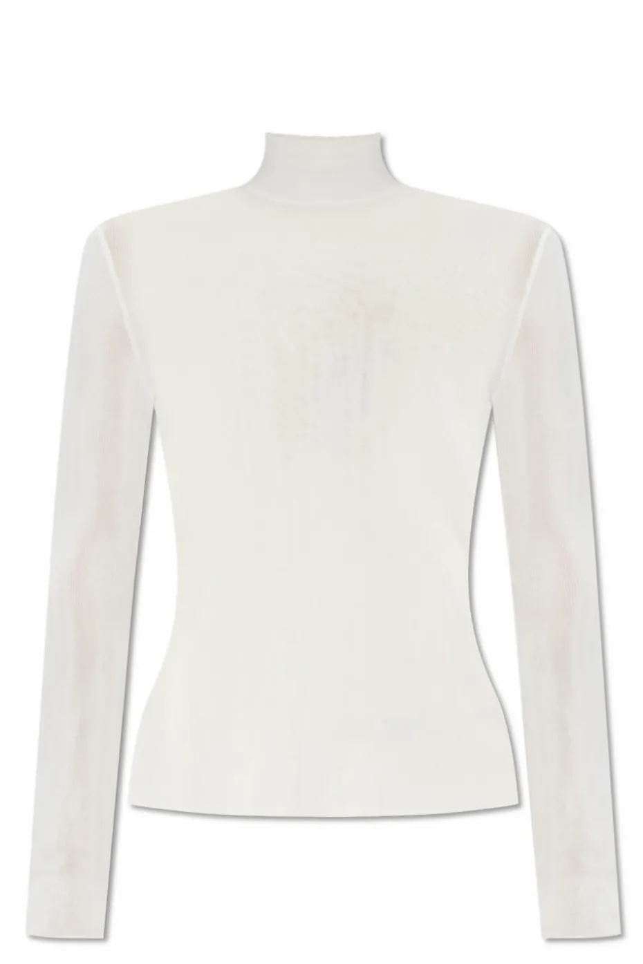 Self-Portrait WHITE Slightly transparent turtleneck
