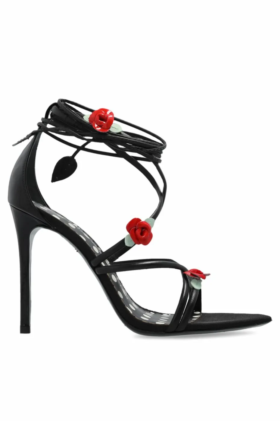 Sophia Webster BLACK Rosette heeled sandals