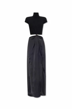 Sportmax BLACK Dress with appliquƩ