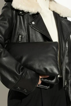 Sportmax BLACK Leather bag ‘Soffy’