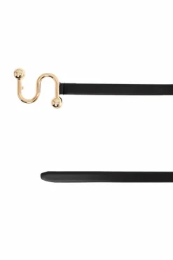 Sportmax BLACK Leather belt