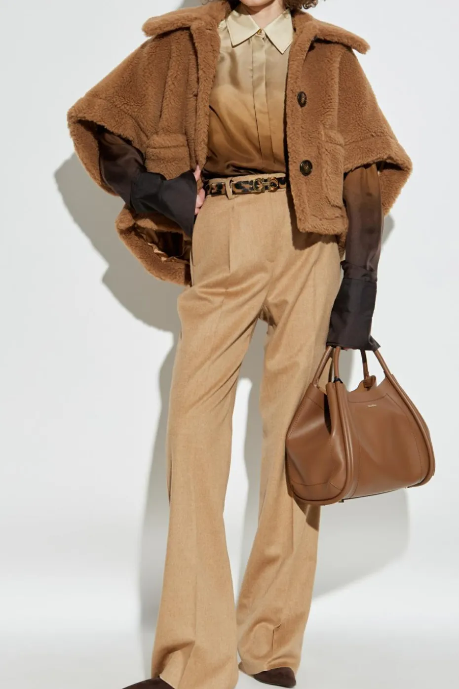 Sportmax BROWN Silk shirt ‘Ago’