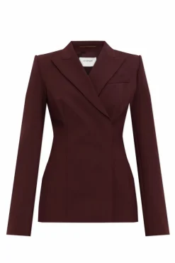 Sportmax BURGUNDY Double-breasted blazer āCoccoā