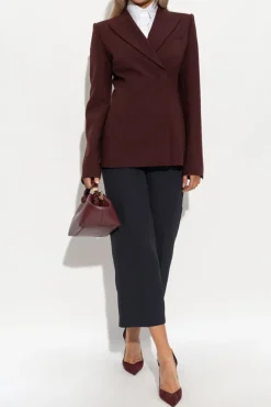 Sportmax BURGUNDY Double-breasted blazer ‘Cocco’