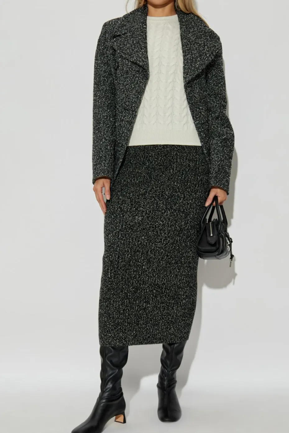 Sportmax GREY Double-breasted coat "Olaf"