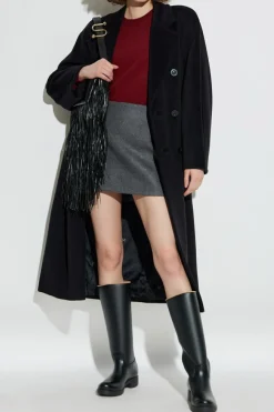 Sportmax GREY Wool skirt ‘Poggio’