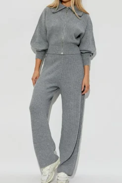 Sportmax GREY Wool trousers "Sella"