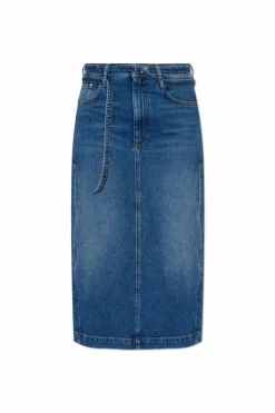 Sportmax NAVY BLUE Denim skirt `Biblios`