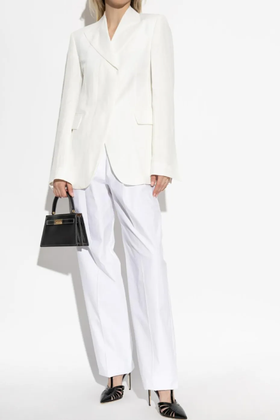 Sportmax WHITE Pleated pants