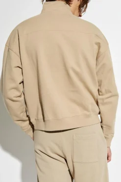 Sporty & Rich beige High Collar Sweatshirt