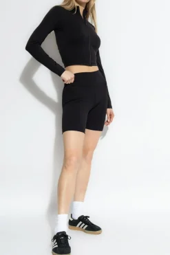 Sporty & Rich BLACK Logo Shorts