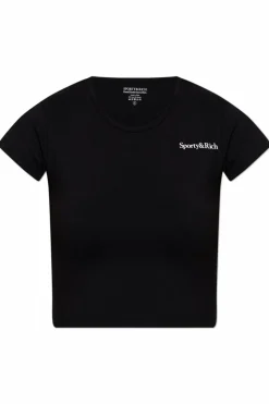 Sporty & Rich BLACK Top from the Core collection