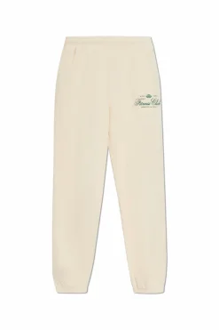Sporty & Rich cream Sweatpants from the Wall Street collection