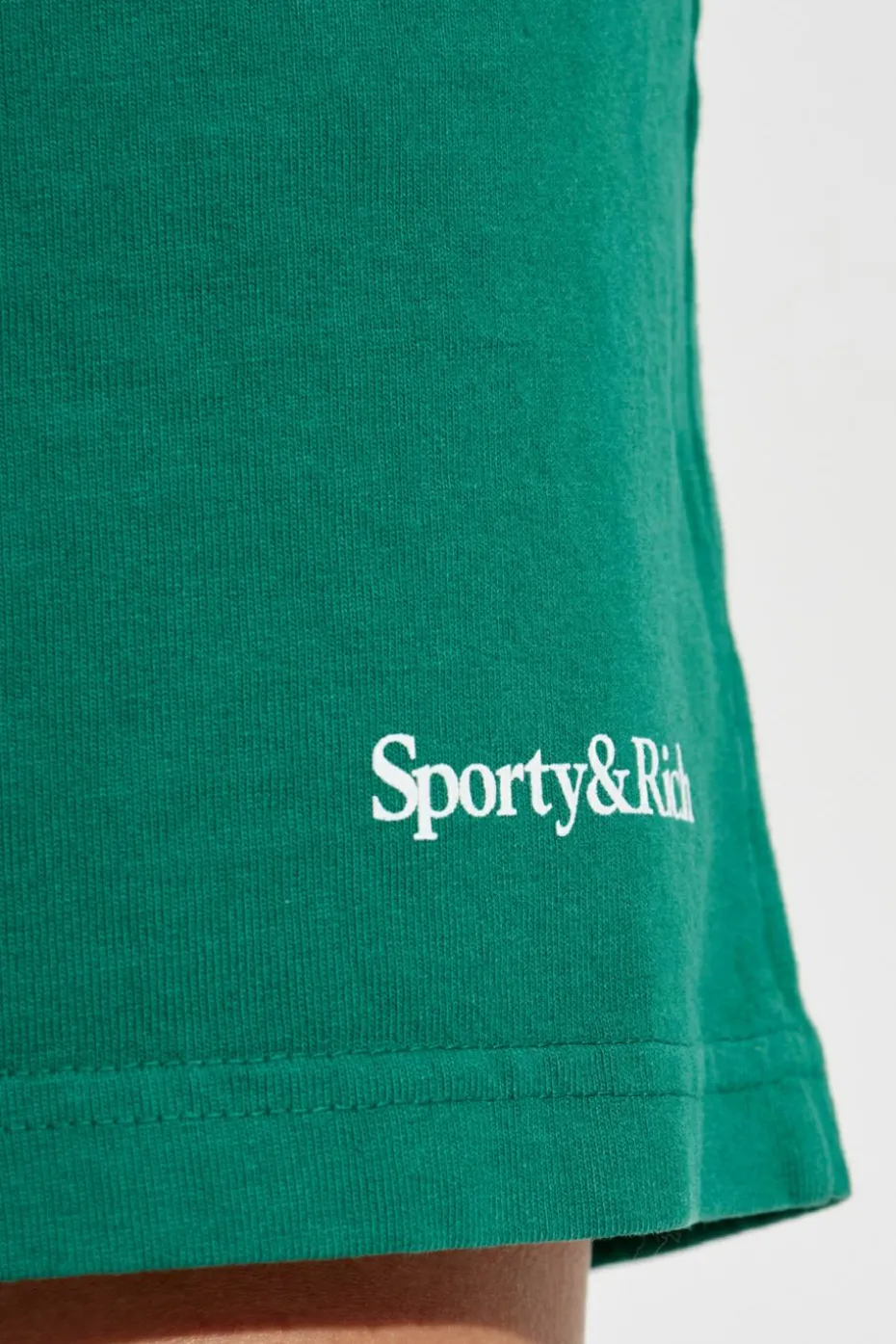 Sporty & Rich GREEN Logo Shorts
