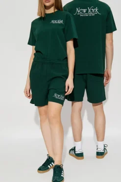 Sporty & Rich GREEN Shorts from the Preppy collection