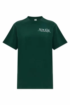 Sporty & Rich GREEN T-shirt from the Preppy collection