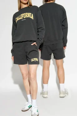 Sporty & Rich GREY Cotton shorts