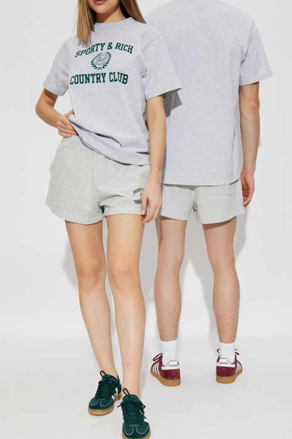 Sporty & Rich GREY Shorts from the Preppy collection