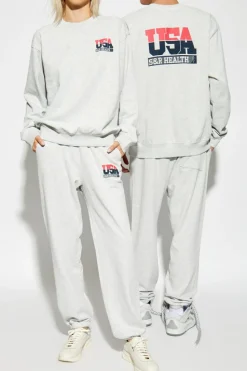 Sporty & Rich GREY Sweatpants with logo
