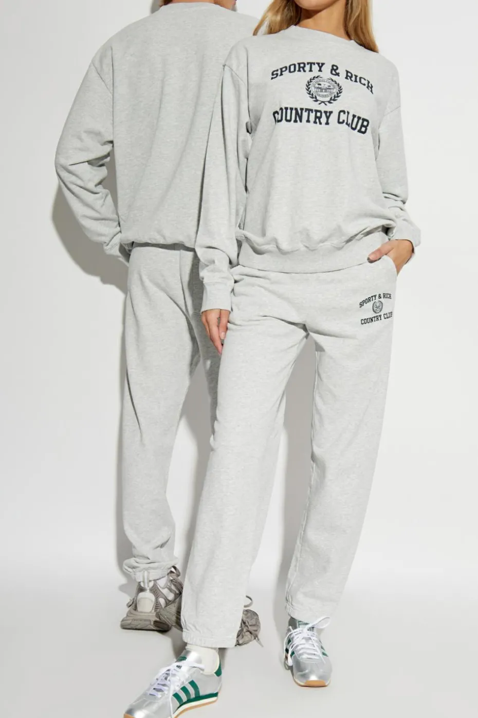 Sporty & Rich GREY Sweatpants from the Wall Street collection
