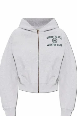 Sporty & Rich GREY Sweatshirt from the Preppy collection